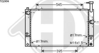 Diederichs 8663502 - Радиатор, охлаждение двигателя autospares.lv