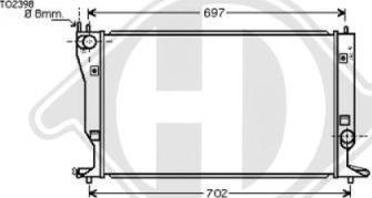 Diederichs 8662404 - Радиатор, охлаждение двигателя autospares.lv