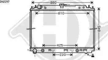 Diederichs 8608302 - Радиатор, охлаждение двигателя autospares.lv