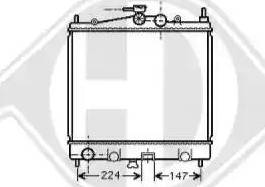 Diederichs 8602405 - Радиатор, охлаждение двигателя autospares.lv