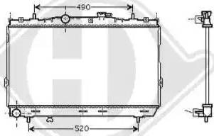 Diederichs 8684605 - Радиатор, охлаждение двигателя autospares.lv