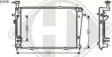 Diederichs 8686008 - Радиатор, охлаждение двигателя autospares.lv