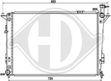 Diederichs 8687208 - Радиатор, охлаждение двигателя autospares.lv