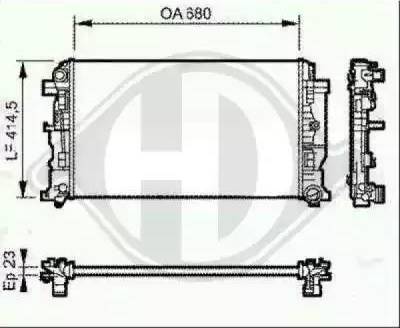 Diederichs 8166305 - Радиатор, охлаждение двигателя autospares.lv