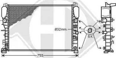 Diederichs 8161504 - Радиатор, охлаждение двигателя autospares.lv