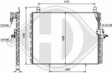 Diederichs 8161200 - Конденсатор кондиционера autospares.lv