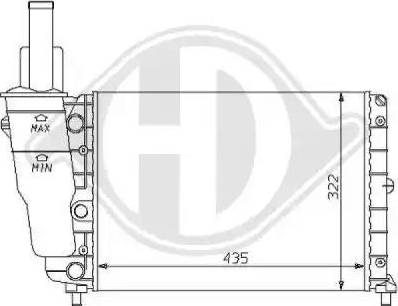 Diederichs 8109156 - Радиатор, охлаждение двигателя autospares.lv