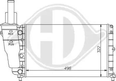 Diederichs 8109157 - Радиатор, охлаждение двигателя autospares.lv