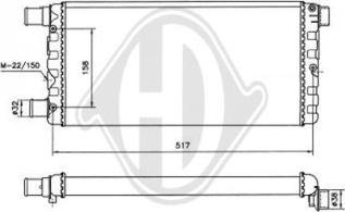 Diederichs 8109186 - Радиатор, охлаждение двигателя autospares.lv