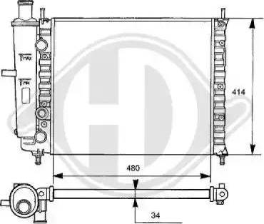 Diederichs 8109181 - Радиатор, охлаждение двигателя autospares.lv