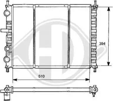 Diederichs 8109182 - Радиатор, охлаждение двигателя autospares.lv