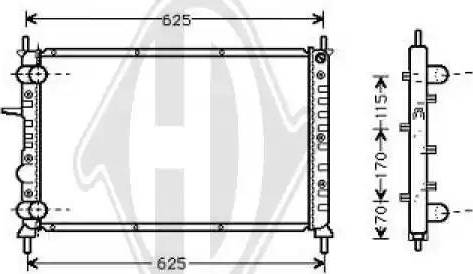 Diederichs 8109207 - Радиатор, охлаждение двигателя autospares.lv