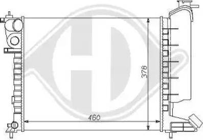 Diederichs 8104166 - Радиатор, охлаждение двигателя autospares.lv