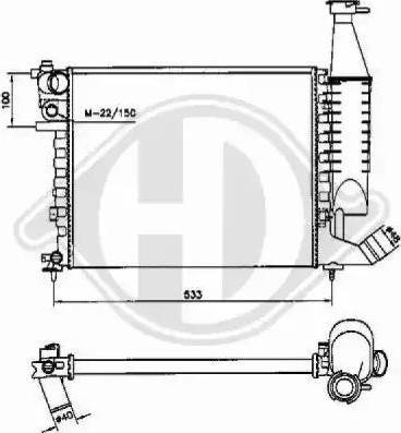 Diederichs 8104185 - Радиатор, охлаждение двигателя autospares.lv