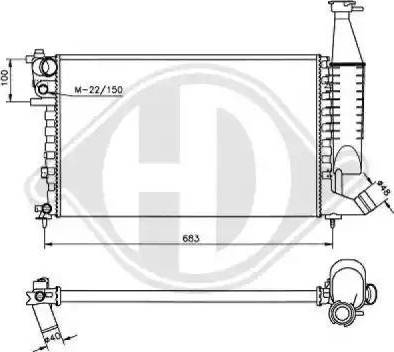 Diederichs 8104186 - Радиатор, охлаждение двигателя autospares.lv