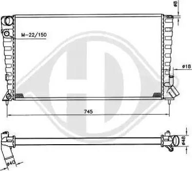 Diederichs 8104188 - Радиатор, охлаждение двигателя autospares.lv