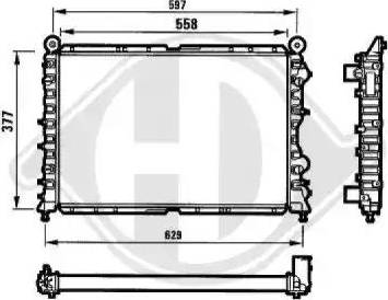 Diederichs 8100119 - Радиатор, охлаждение двигателя autospares.lv