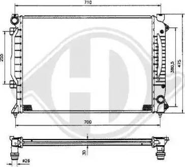 Diederichs 8101155 - Радиатор, охлаждение двигателя autospares.lv