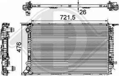 Diederichs 8101806 - Радиатор, охлаждение двигателя autospares.lv