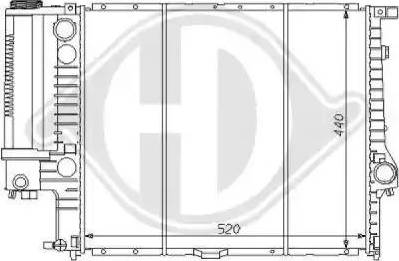 Diederichs 8102107 - Радиатор, охлаждение двигателя autospares.lv