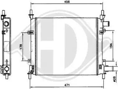 Diederichs 8110189 - Радиатор, охлаждение двигателя autospares.lv