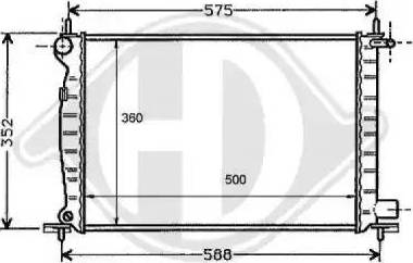 Diederichs 8110182 - Радиатор, охлаждение двигателя autospares.lv