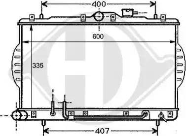 Diederichs 8112107 - Радиатор, охлаждение двигателя autospares.lv