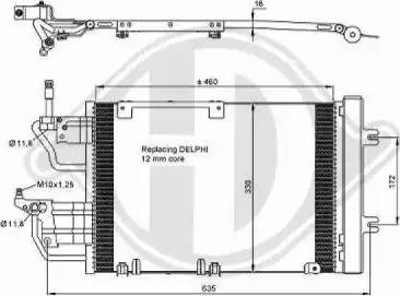 Diederichs 8180606 - Конденсатор кондиционера autospares.lv