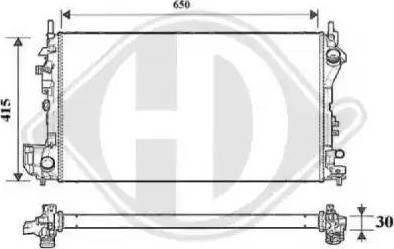 Diederichs 8182516 - Радиатор, охлаждение двигателя autospares.lv