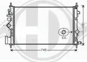 Diederichs 8182609 - Радиатор, охлаждение двигателя autospares.lv