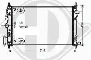 Diederichs 8182606 - Радиатор, охлаждение двигателя autospares.lv