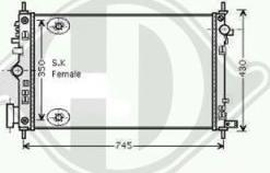 Diederichs 8182608 - Радиатор, охлаждение двигателя autospares.lv