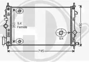 Diederichs 8182610 - Радиатор, охлаждение двигателя autospares.lv