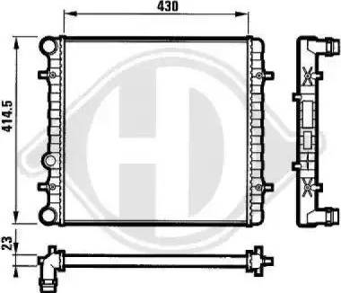 Diederichs 8134103 - Радиатор, охлаждение двигателя autospares.lv