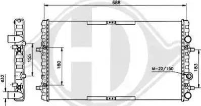 Diederichs 8138101 - Радиатор, охлаждение двигателя autospares.lv