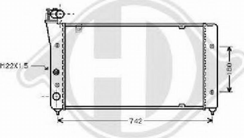 Diederichs 8133169 - Радиатор, охлаждение двигателя autospares.lv