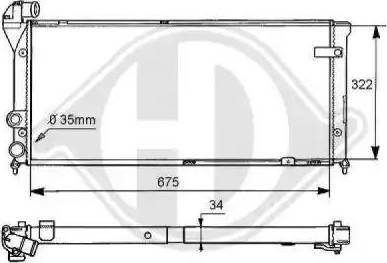 Diederichs 8133109 - Радиатор, охлаждение двигателя autospares.lv