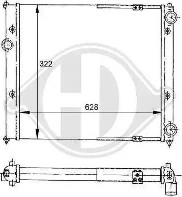 Diederichs 8133102 - Радиатор, охлаждение двигателя autospares.lv