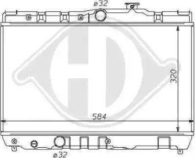 Diederichs 8137114 - Радиатор, охлаждение двигателя autospares.lv