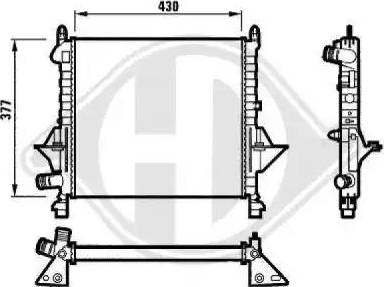 Diederichs 8129166 - Радиатор, охлаждение двигателя autospares.lv