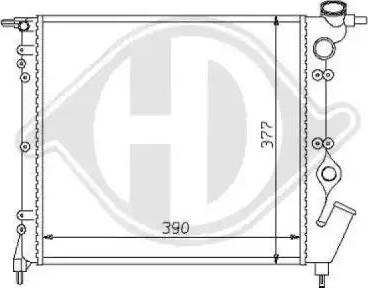 Diederichs 8129175 - Радиатор, охлаждение двигателя autospares.lv