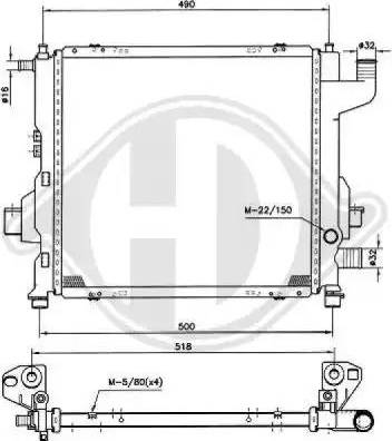 Diederichs 8129201 - Радиатор, охлаждение двигателя autospares.lv