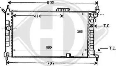 Diederichs 8125186 - Радиатор, охлаждение двигателя autospares.lv