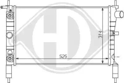 Diederichs 8125180 - Радиатор, охлаждение двигателя autospares.lv