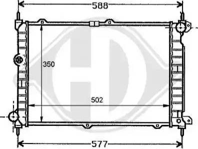 Diederichs 8125188 - Радиатор, охлаждение двигателя autospares.lv