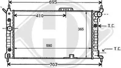 Diederichs 8125187 - Радиатор, охлаждение двигателя autospares.lv