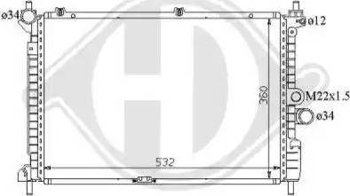 Diederichs 8125177 - Радиатор, охлаждение двигателя autospares.lv