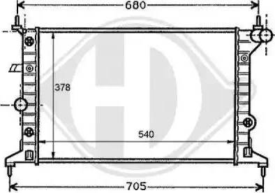 Diederichs 8125205 - Радиатор, охлаждение двигателя autospares.lv