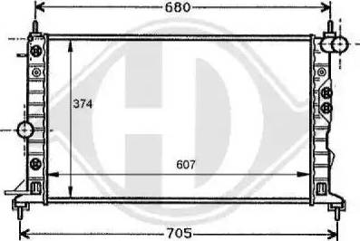 Diederichs 8125206 - Радиатор, охлаждение двигателя autospares.lv