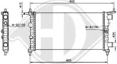 Diederichs 8125214 - Радиатор, охлаждение двигателя autospares.lv